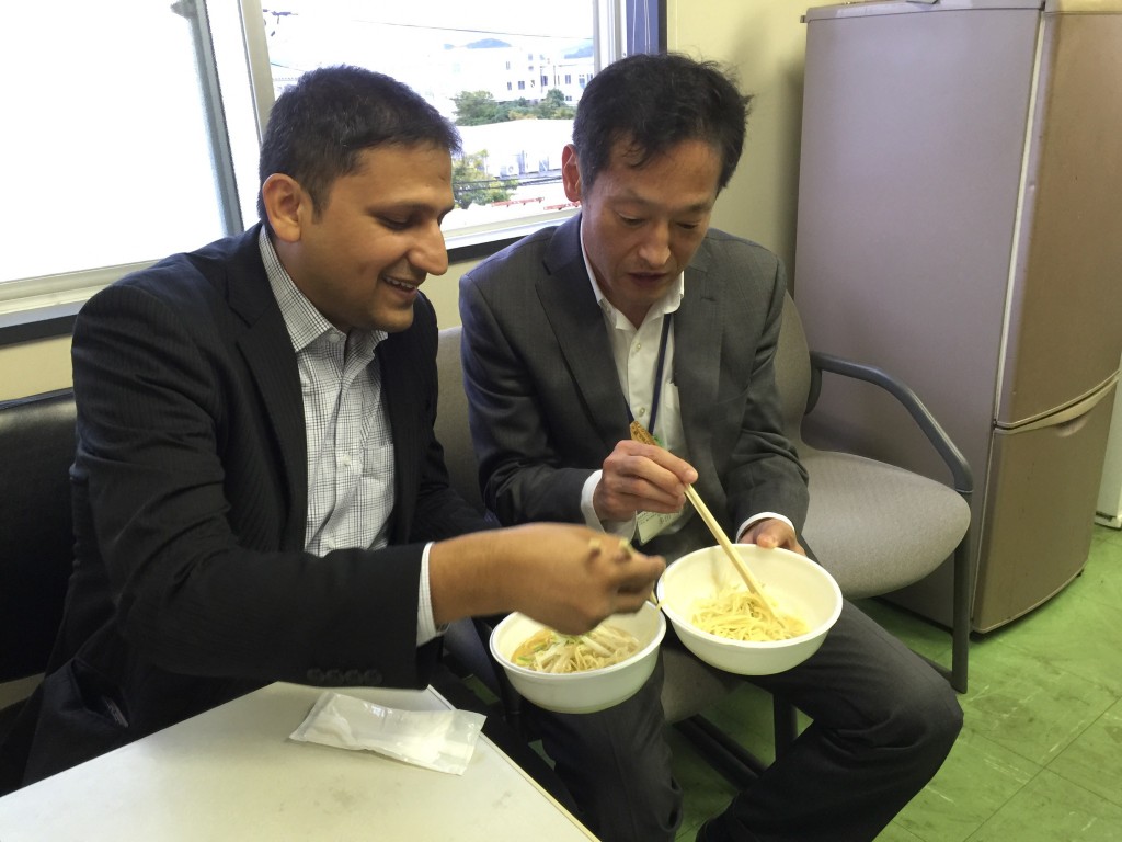 鹿ラーメンの試食